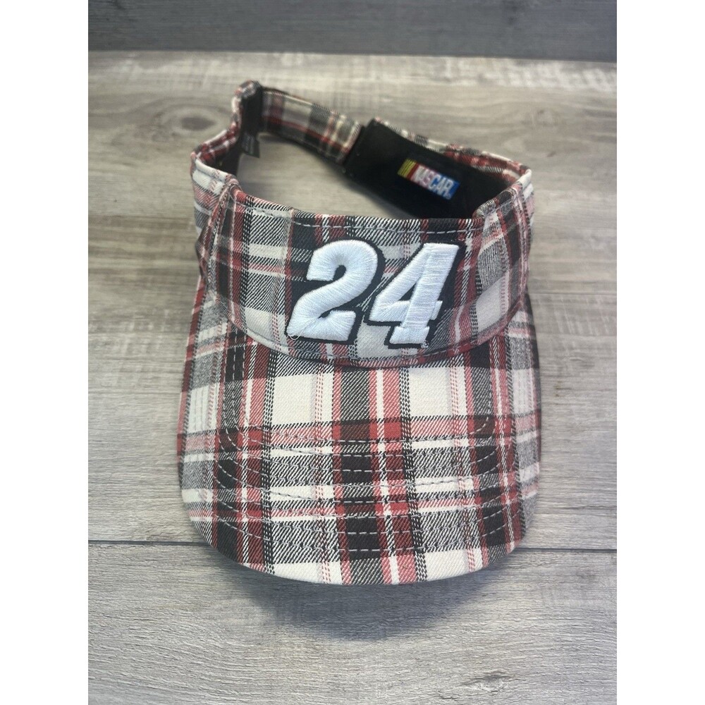 Jeff Gordon 24 Visor Nascar William Byron Plaid Sun Visor Cap Hat